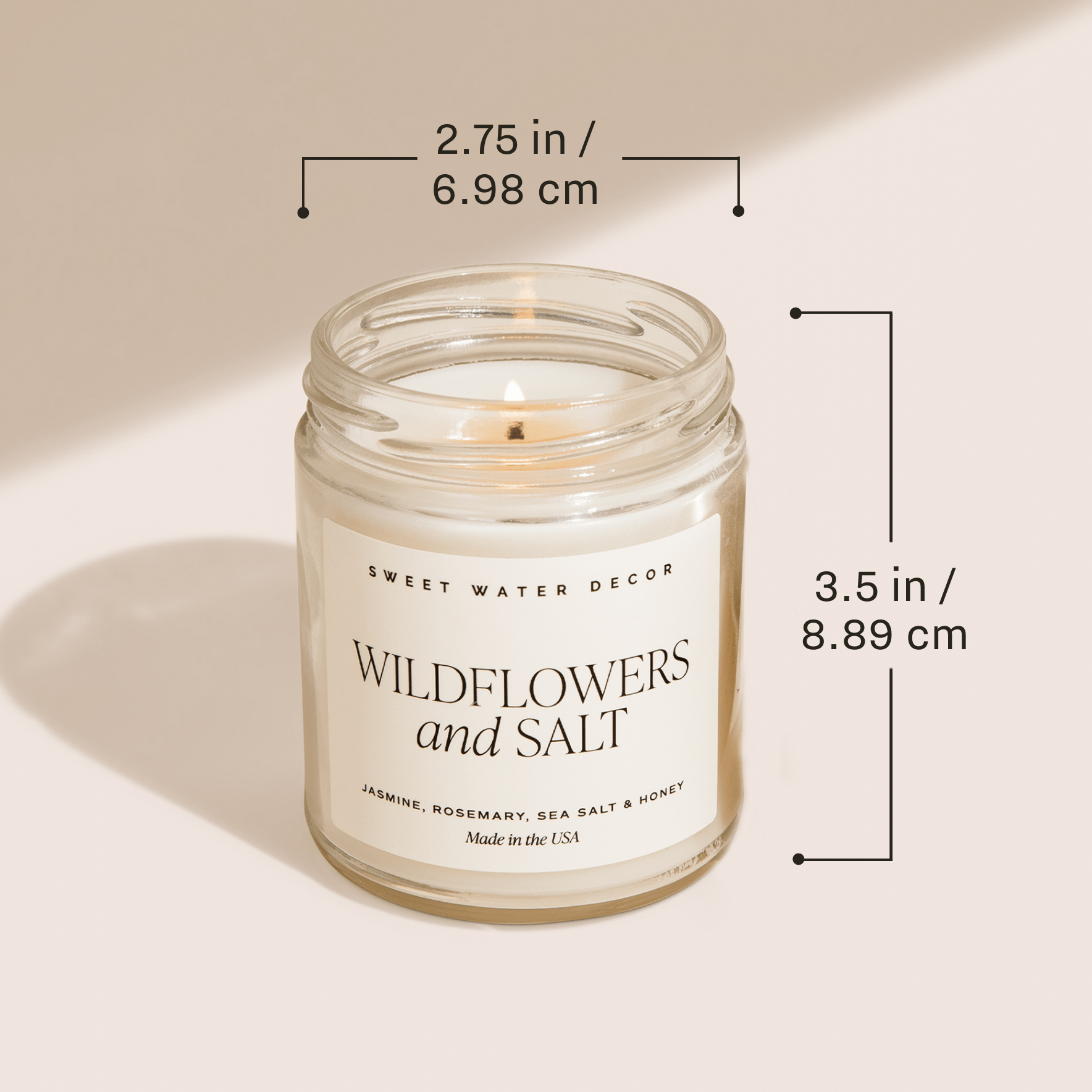 Best Mom Ever Soy Patterned Candle - Clear Jar - 9 oz (Wildflowers and Salt)