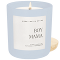 Boy Mama Soy Candle - Blue Matte Jar - 15 oz (Palo Santo Patchouli)