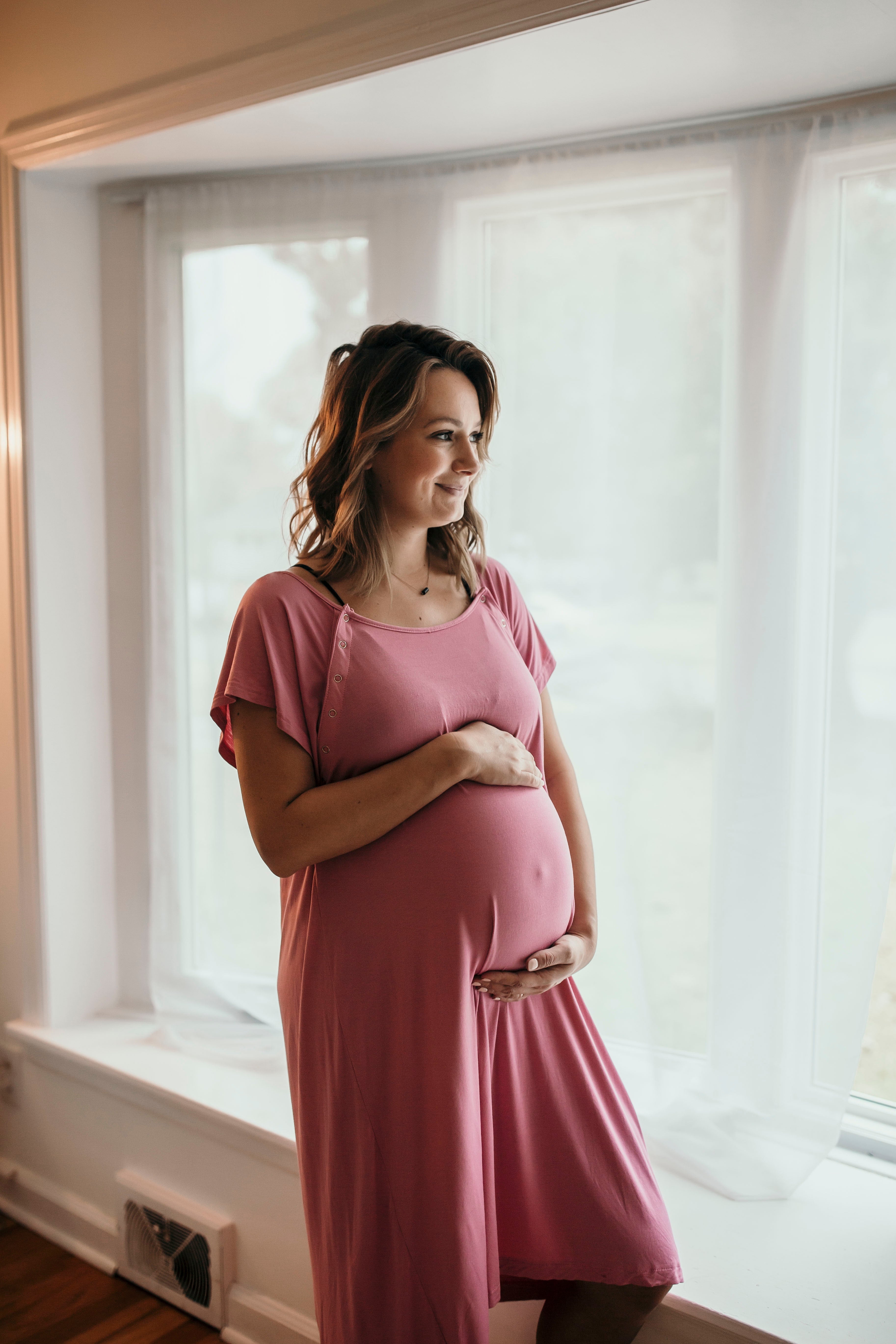 Rose Mommy Labor and Delivery Nursing Hoospital Gown