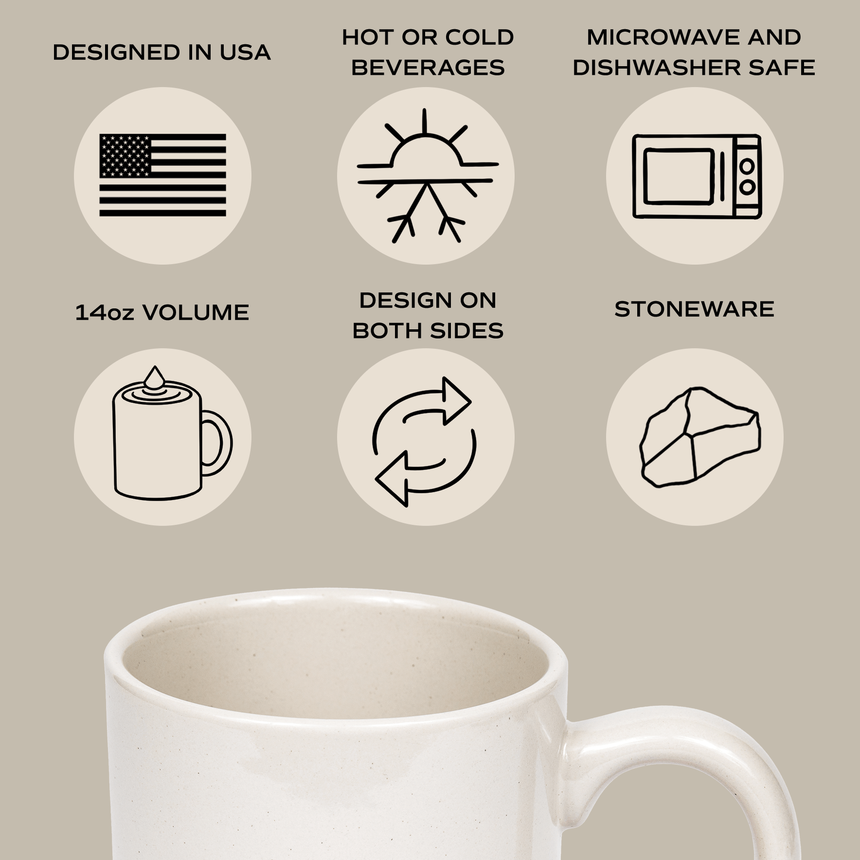 Dog Mom 14 oz Stoneware Coffee Mug